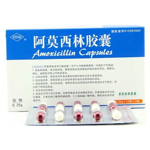 阿莫西林胶囊-0.25g＊10粒＊5板